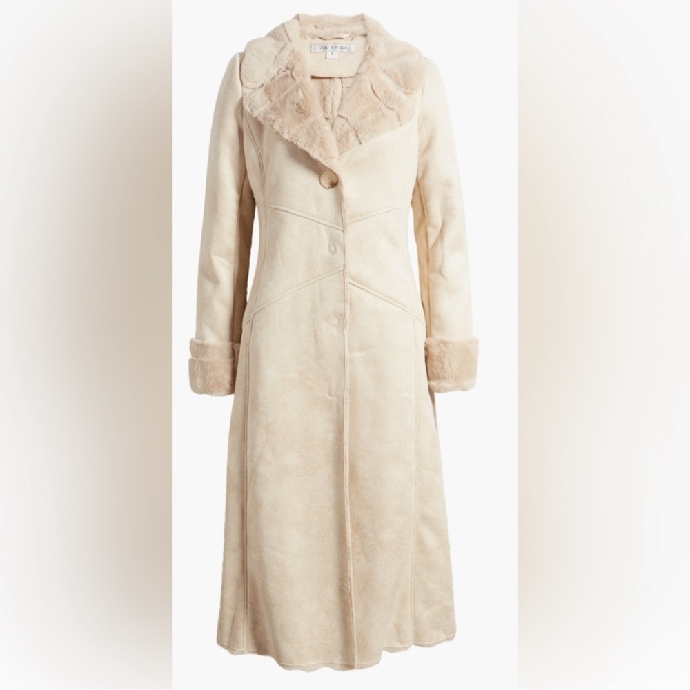 Via Spiga | Woman's | Longline‎ Faux Shearling Coat